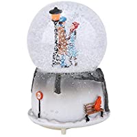 AUNMAS LED Musical Globo de Nieve Los Amantes Forma Lámpara de Luz Caja de Música Luz de Noche Ornamento de Escritorio…